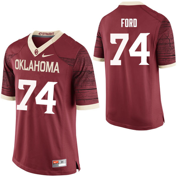Oklahoma Sooners #74 Cody Ford College Football Jerseys Limited-Crimson